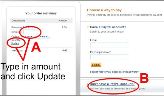 PayPal payment page overview