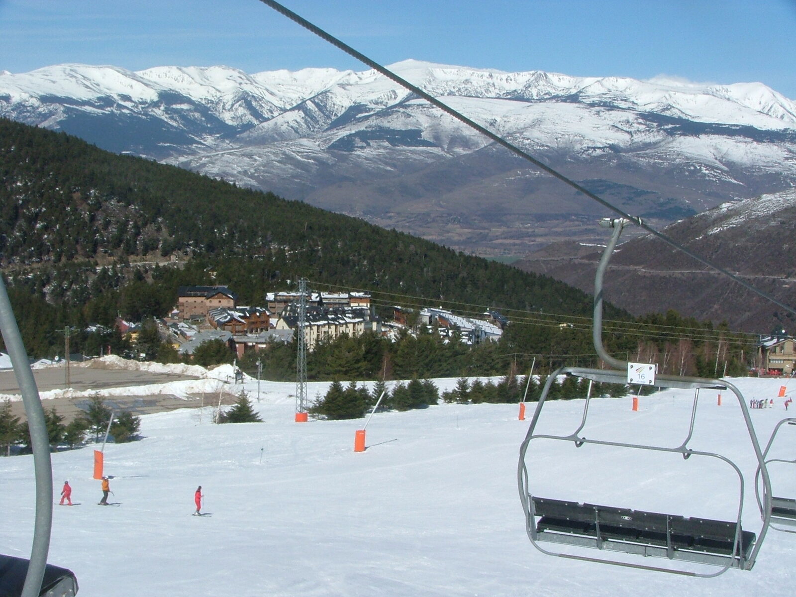 La Molina slopes with the Tosa d'Alp summit in the distance
